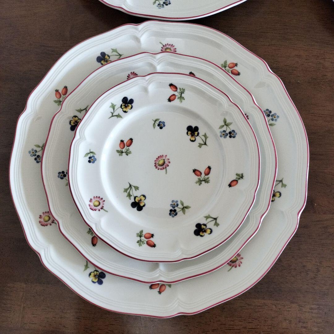 ビレロイ&ボッホ　プチフルール　皿　大中小6枚