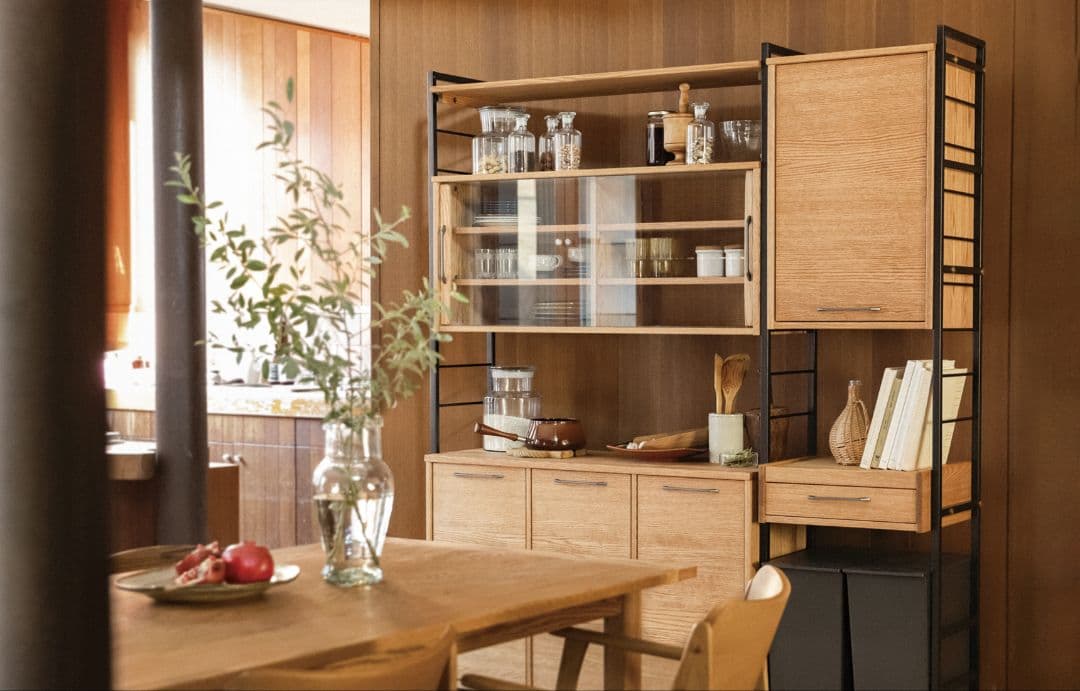 モモナチュラル ユニットボード 棚板 カップボード 食器棚