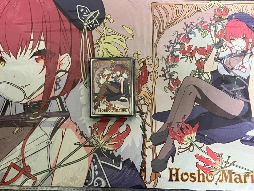 混沌の女神様 ホロライブ スリーブ プレイマット ミュシャ風 宝鐘