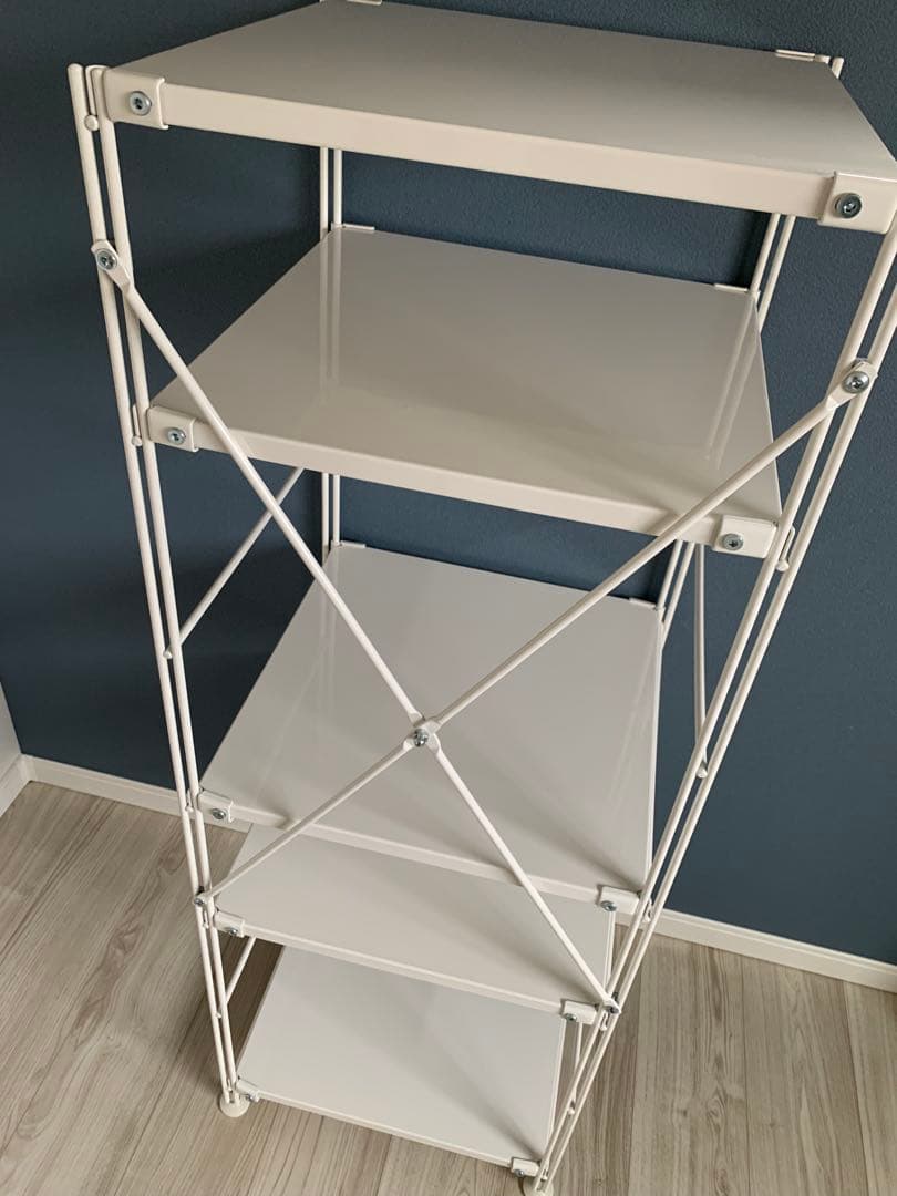 無印良品　スチールユニットシェルフ　ライトグレー　高さ120cm 棚板5枚