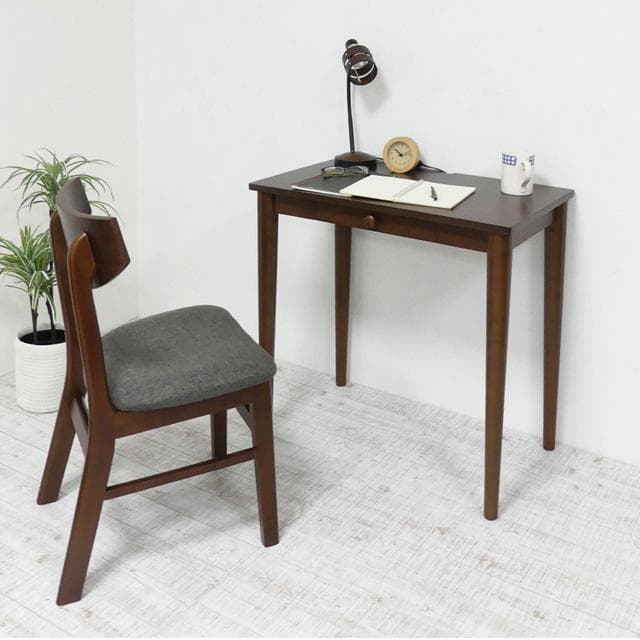 《新品・送料無料》ユーリ　ワークデスクW75(ブラウン)(ナチュラル)