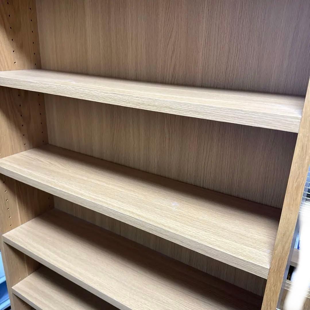 無印良品　オーク材薄型ラック・ワイド大・奥行２２ｃｍ