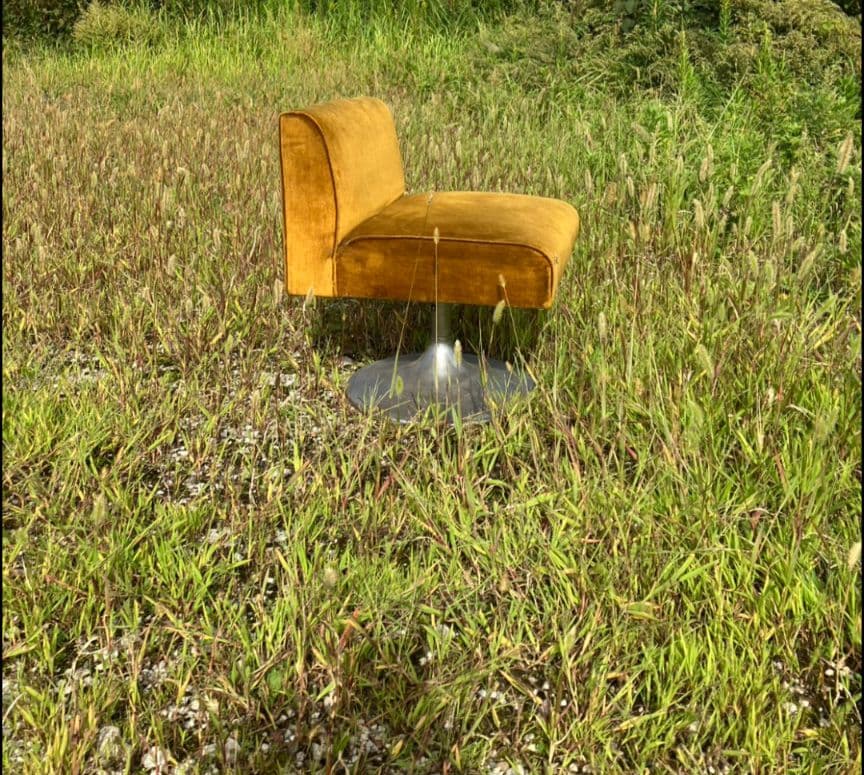 昭和レトロ モケット 1人掛け チェア②ソファ ベルベット ポップ アンティーク