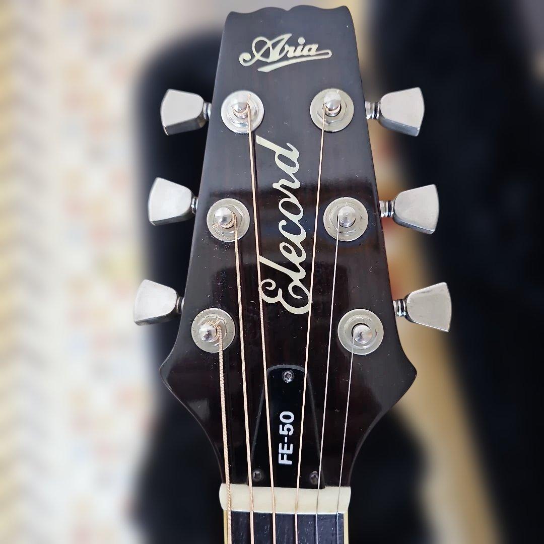 ARIA.FE-50ラウンドバック、エレアコ ハードケース付き。 - メルカリ
