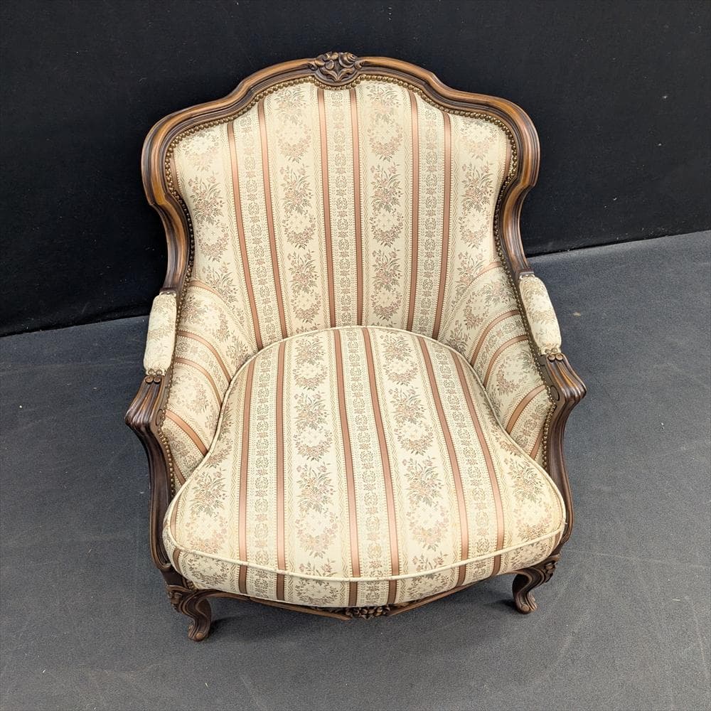美品　ドマーニ　ルイ15世　シングルソファ　一人掛け　1P　ロココ　カリモク　A