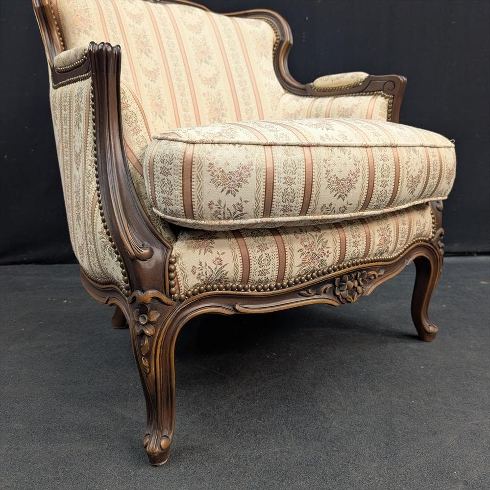 美品　ドマーニ　ルイ15世　シングルソファ　一人掛け　1P　ロココ　カリモク　A