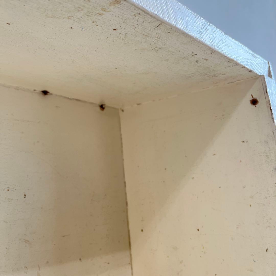 ヴィンテージ シャビー 本棚 チェスト 棚 飾り棚 ホワイト レトロ