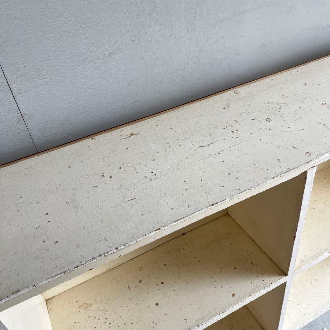 ヴィンテージ シャビー 本棚 チェスト 棚 飾り棚 ホワイト レトロ