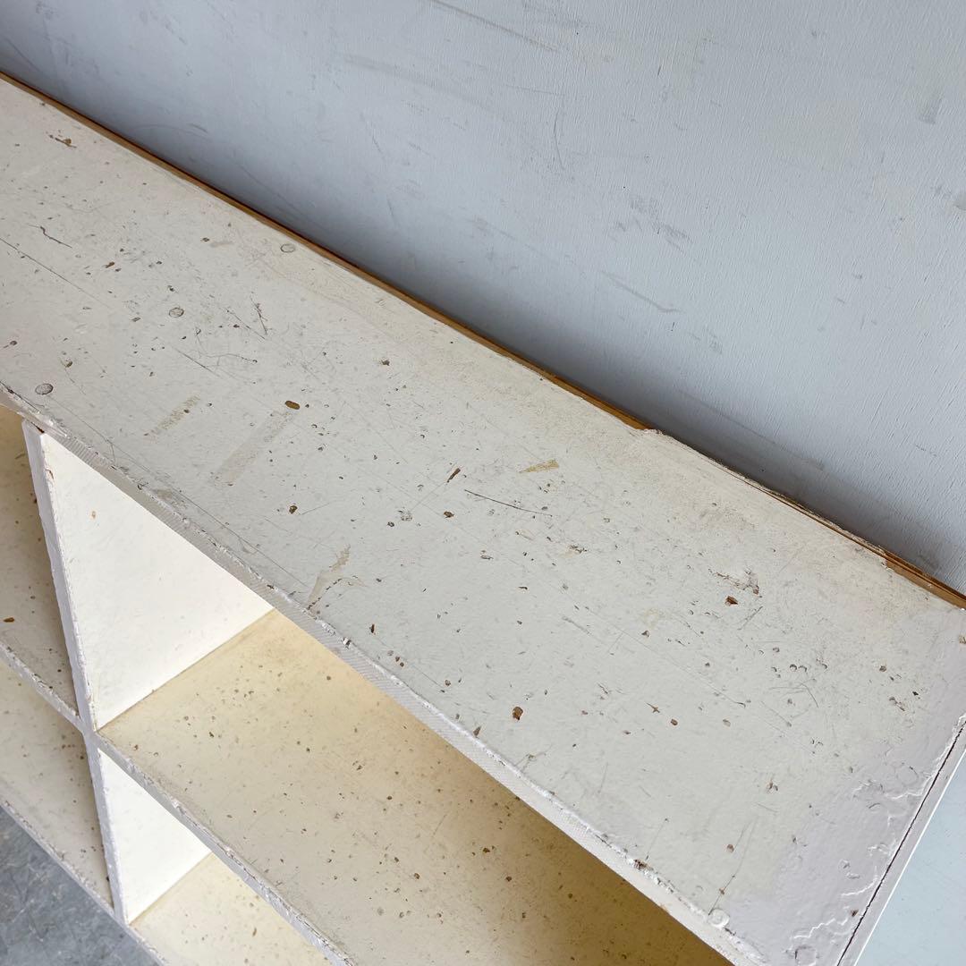 ヴィンテージ シャビー 本棚 チェスト 棚 飾り棚 ホワイト レトロ