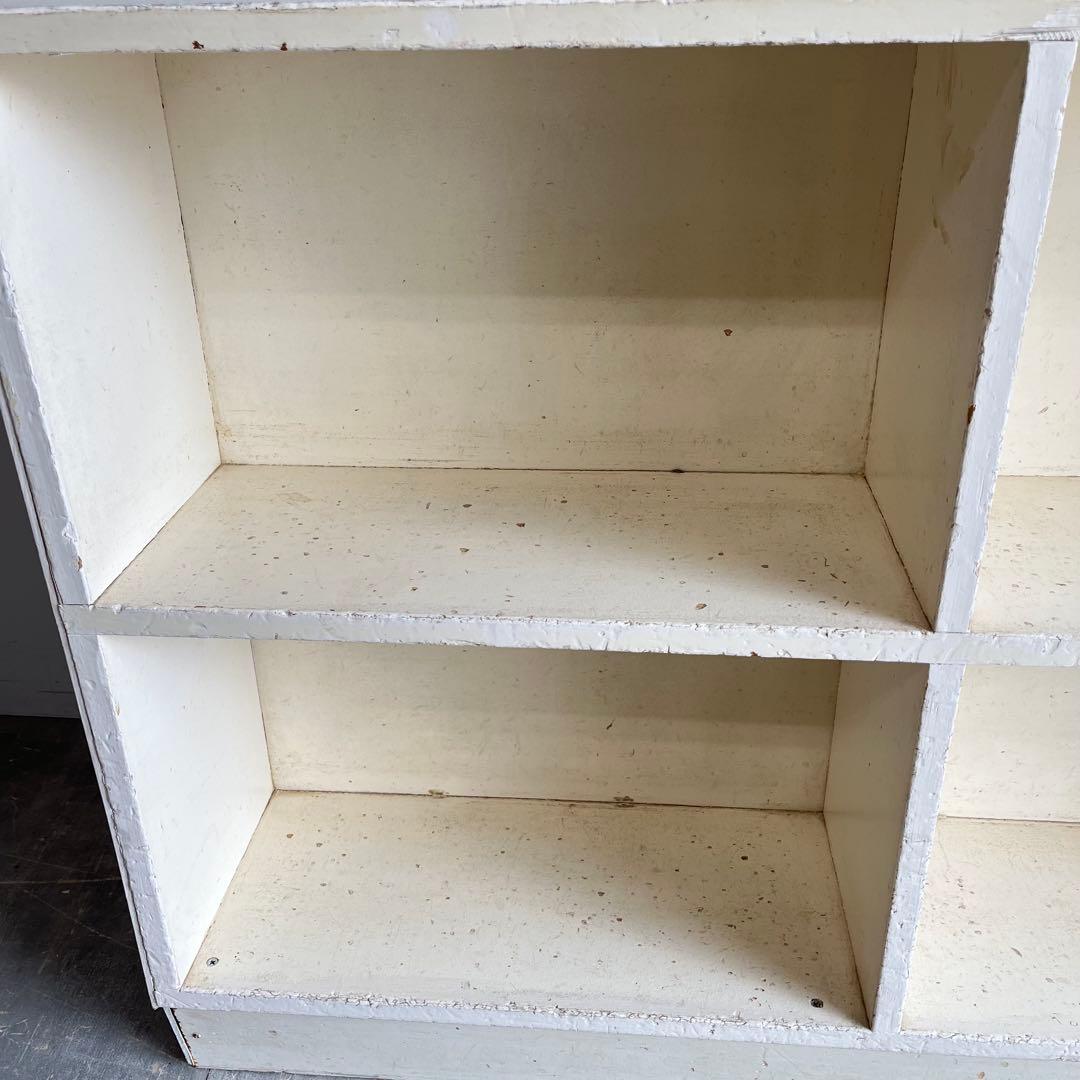 ヴィンテージ シャビー 本棚 チェスト 棚 飾り棚 ホワイト レトロ