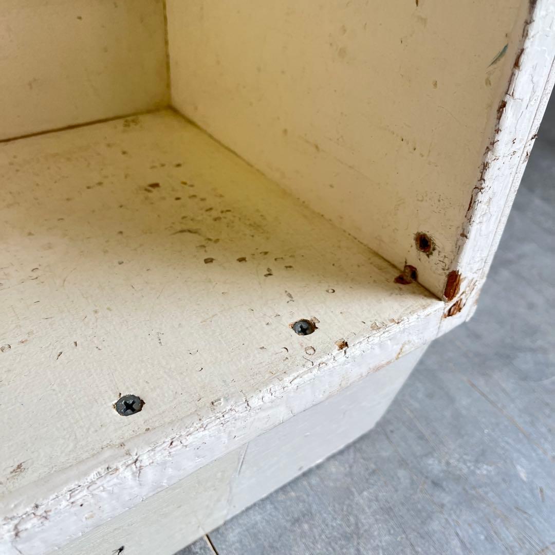 ヴィンテージ シャビー 本棚 チェスト 棚 飾り棚 ホワイト レトロ