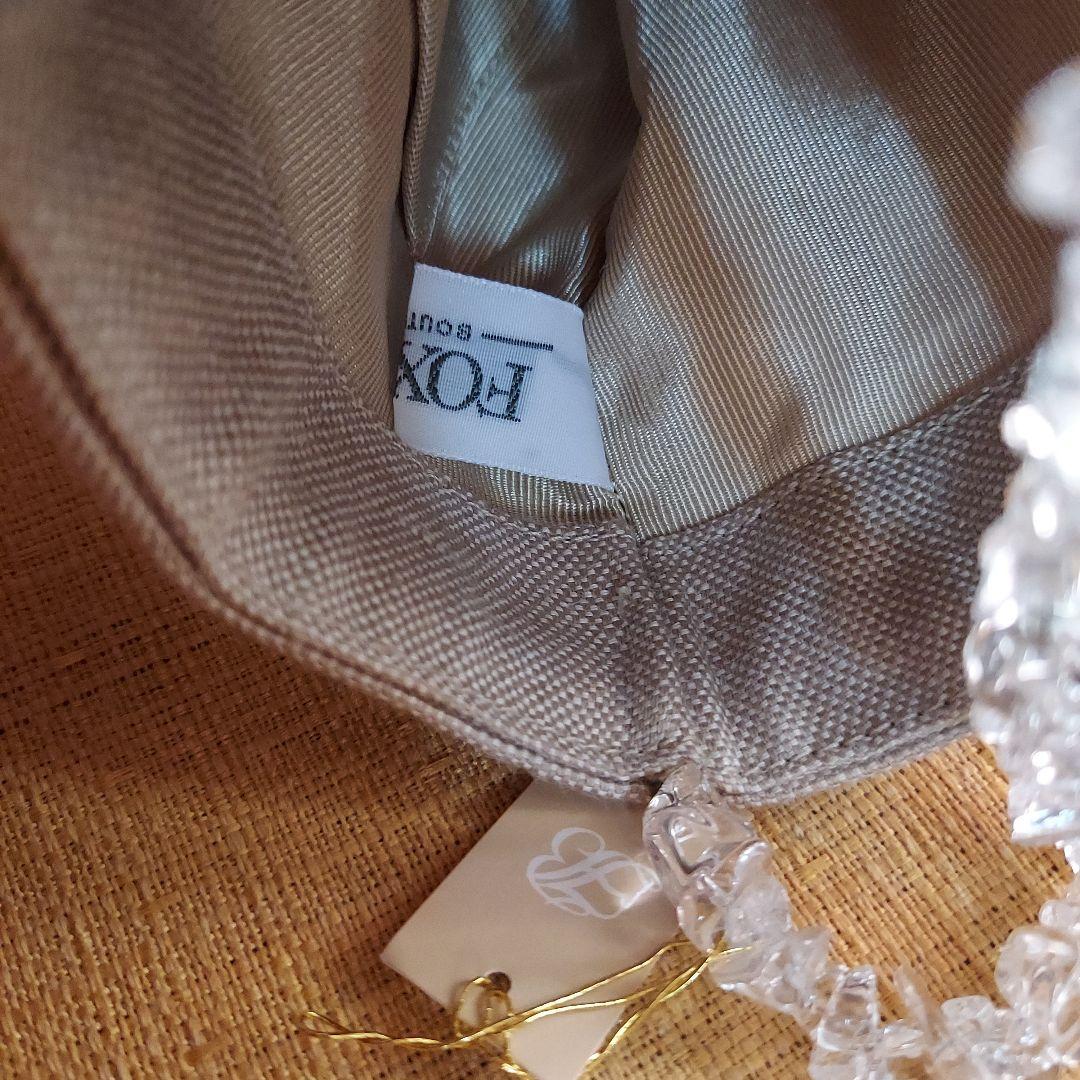 刺繍クリスタルビーズサコッシュ ベージュ