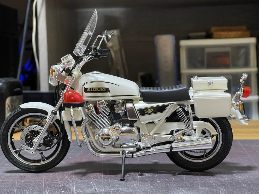 1/12 タミヤ製☆GSX750ポリスタイプ☆完成品☆ - メルカリ