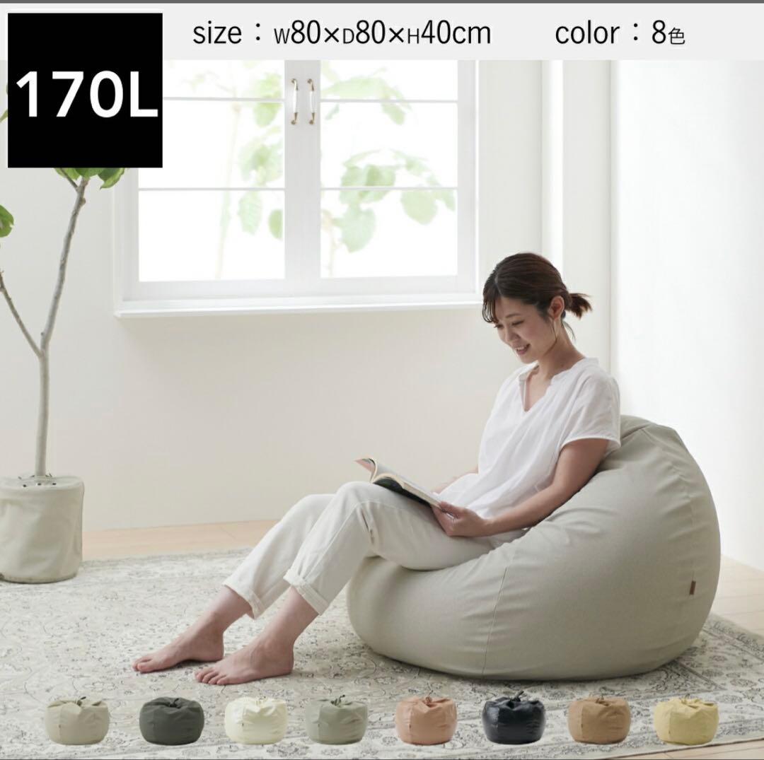 ハナロロ　170L スタイリスレザービーズクッション