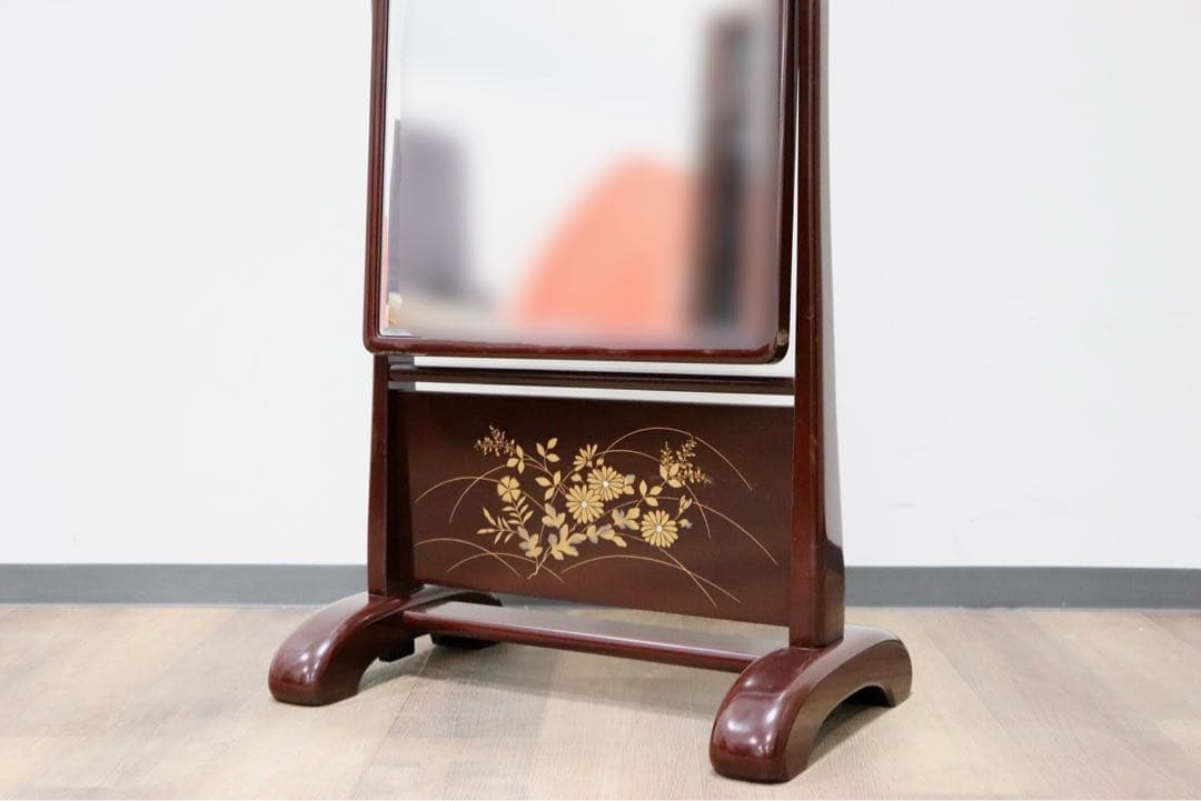 GMGF122○MATSUSO / 松創 秋草は溜 橘型 全身鏡 姿見 スタンド