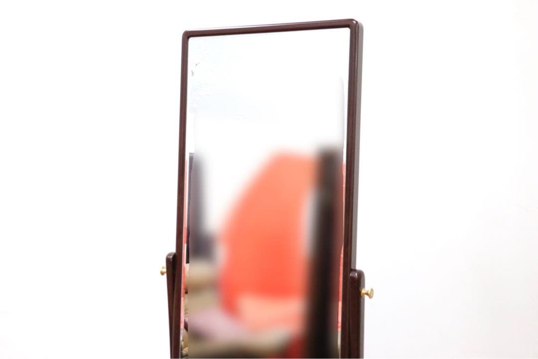 GMGF122○MATSUSO / 松創 秋草は溜 橘型 全身鏡 姿見 スタンド