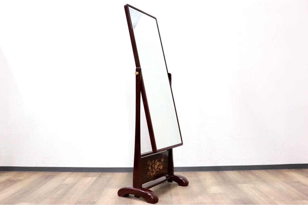 GMGF122○MATSUSO / 松創 秋草は溜 橘型 全身鏡 姿見 スタンド