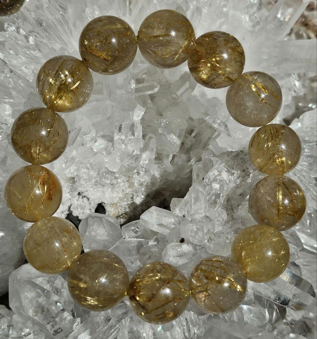 ルチルクォーツ ブレスレット 15mm±0.5