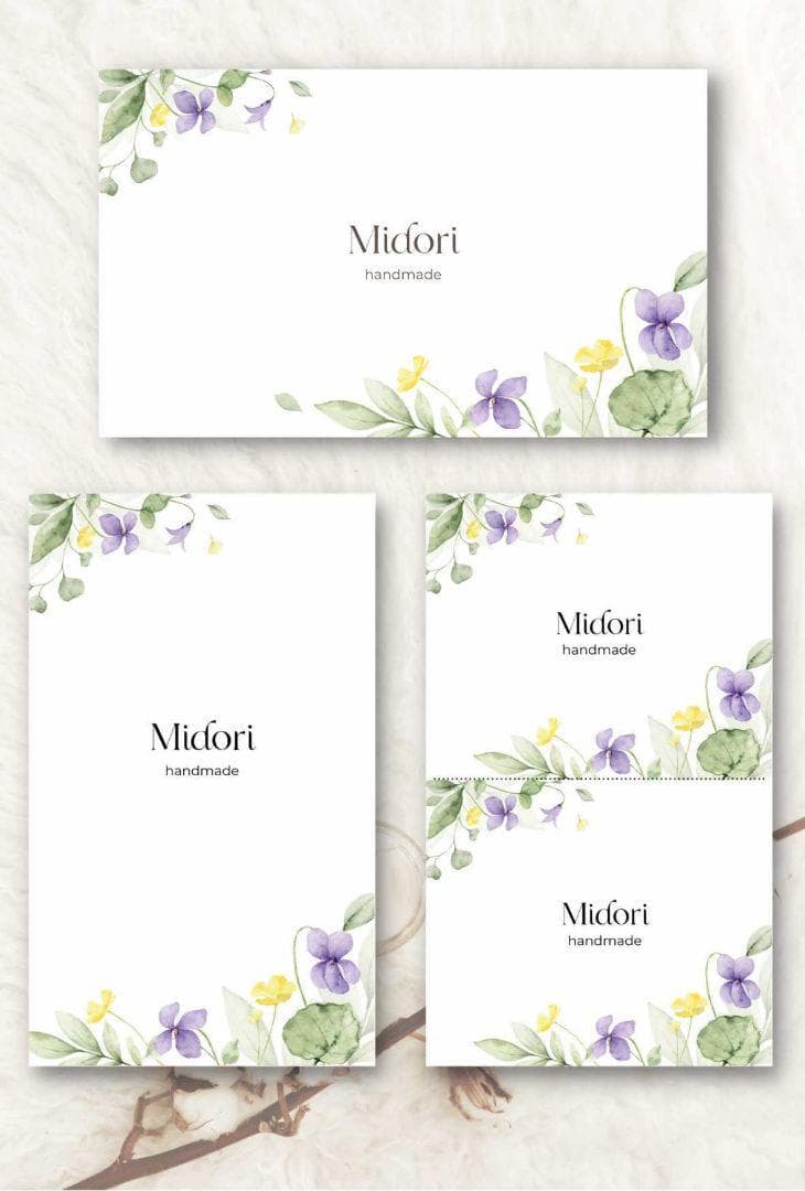 ショップカード アクセサリー台紙 サンキューカード 名刺 No.443