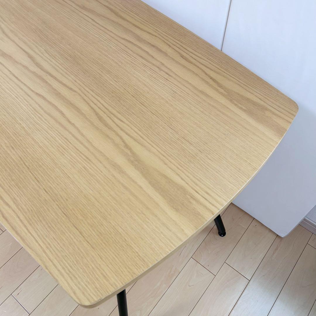 東谷　センターテーブル　ダイニング　天然木　オーク　アイアン脚　幅110 極美品