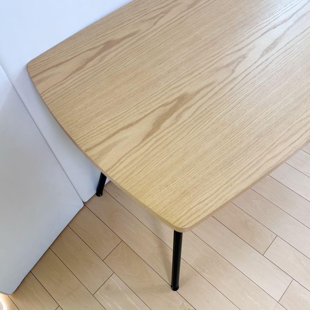 東谷　センターテーブル　ダイニング　天然木　オーク　アイアン脚　幅110 極美品