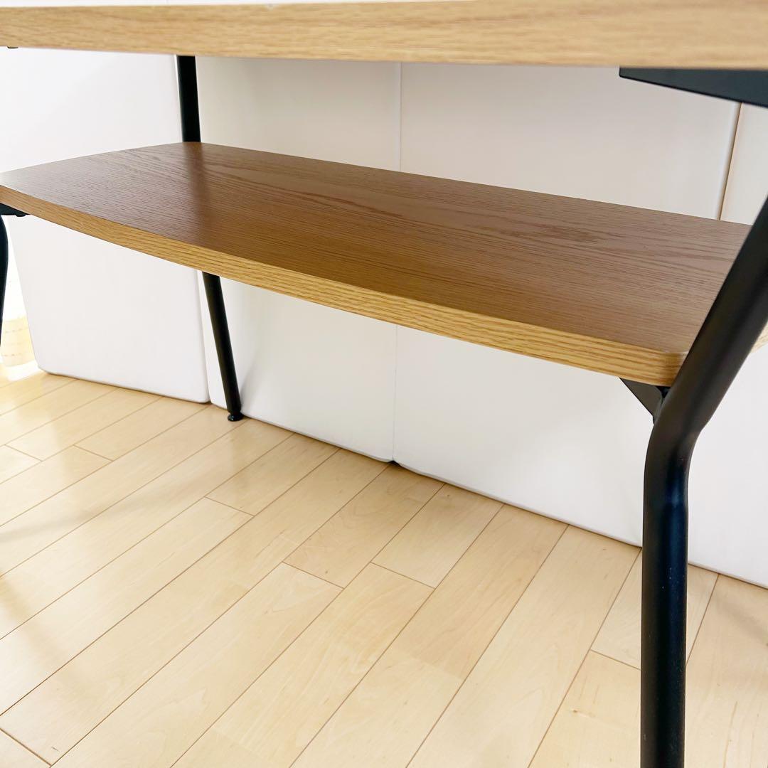 東谷　センターテーブル　ダイニング　天然木　オーク　アイアン脚　幅110 極美品