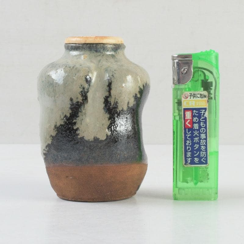 茶道具 元和年代作 古唐津 朝鮮唐津茶入 大徳寺 方谷浩明極め箱 V 9339