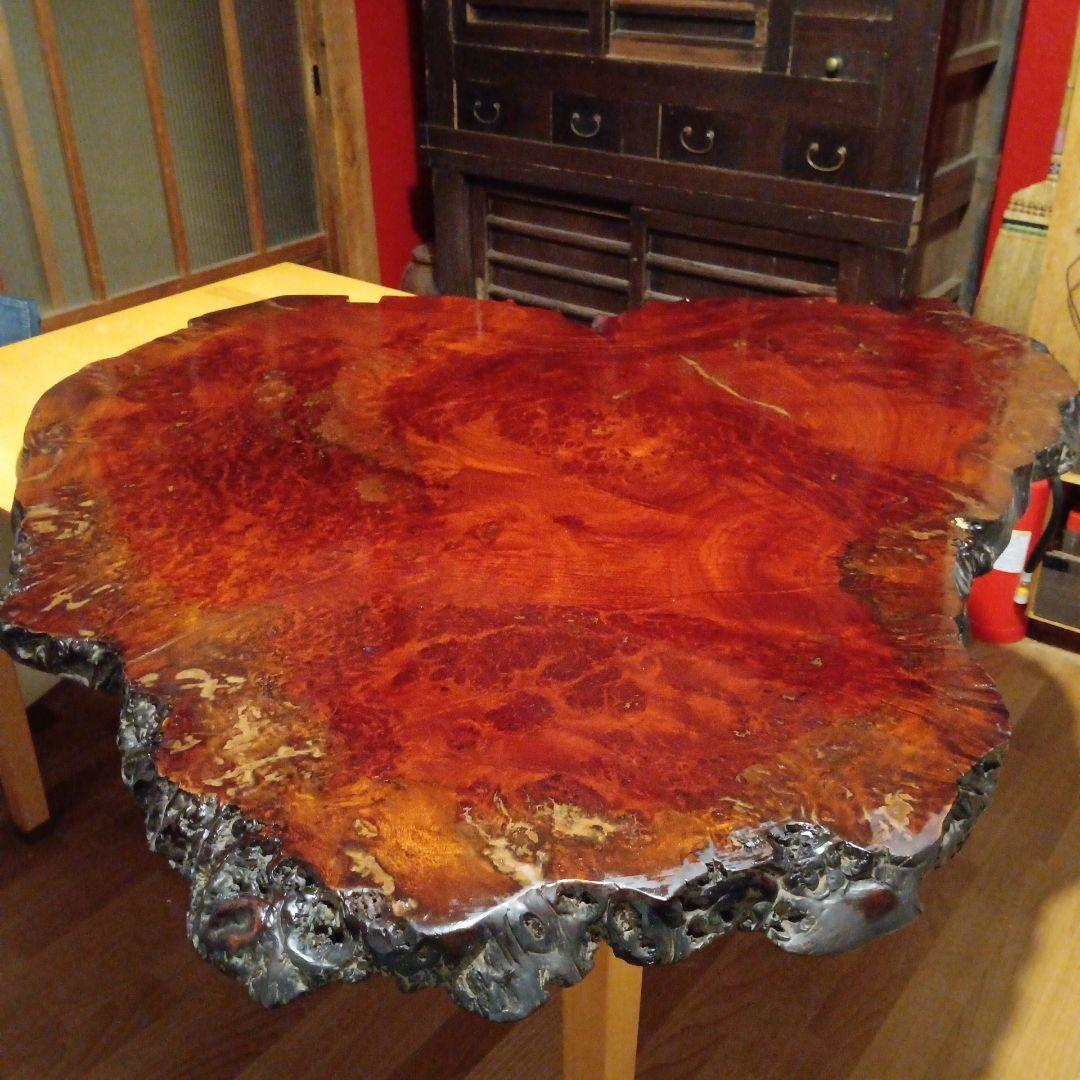 一枚板　天然無垢材使用　無垢板　デスク　テーブル　天然木　衝立