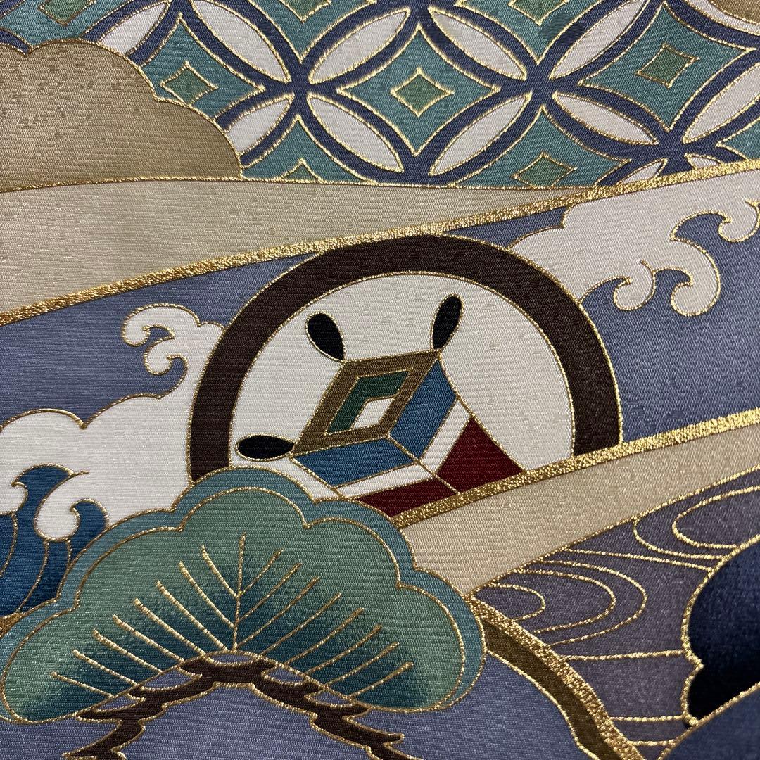 No.15 正絹男の子お祝い着　産着 長襦袢付き　のしめ 七五三