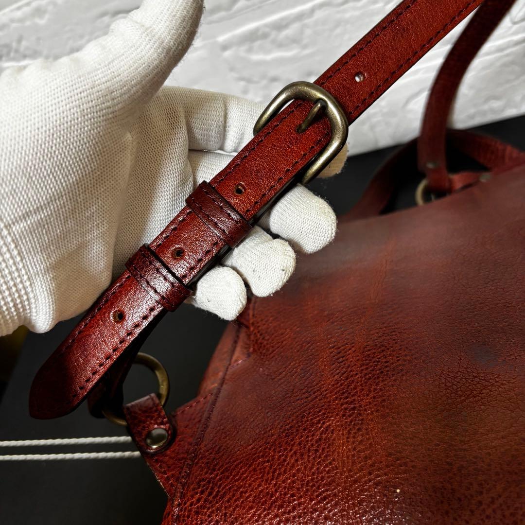 TREPITO トレピト　いたがき　リュック　オールレザー　シボ革　茶ブラウン