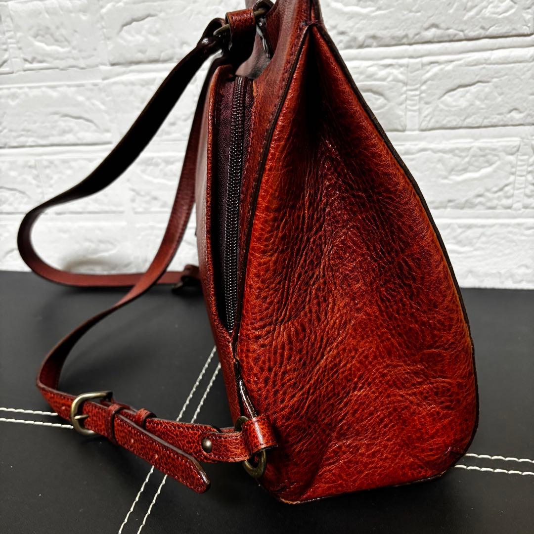 TREPITO トレピト　いたがき　リュック　オールレザー　シボ革　茶ブラウン