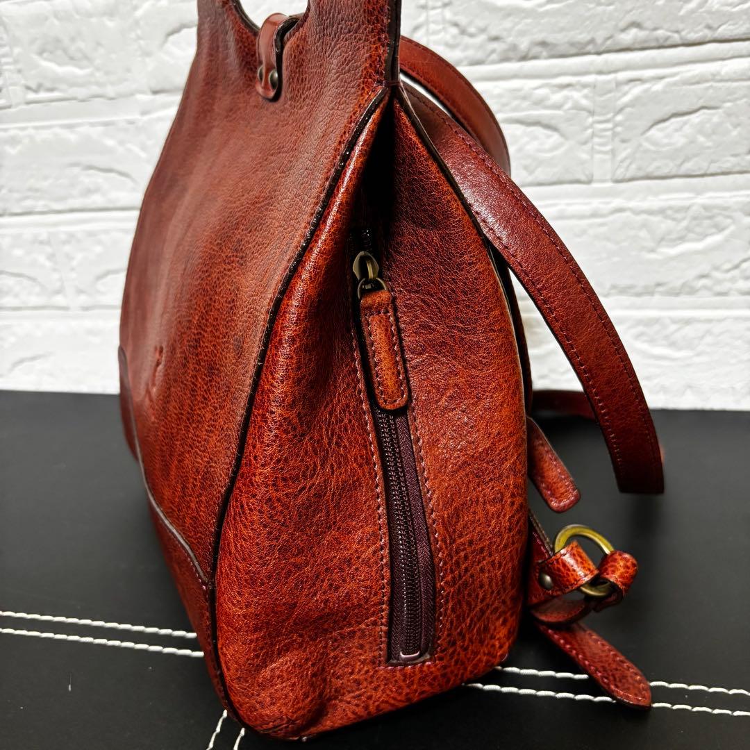 TREPITO トレピト　いたがき　リュック　オールレザー　シボ革　茶ブラウン