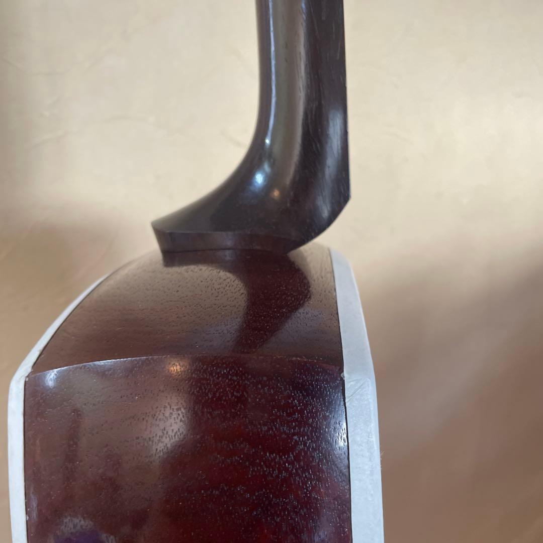 両面新皮張りたて！民謡三味線 ケース付 紫檀 中棹 お稽古に