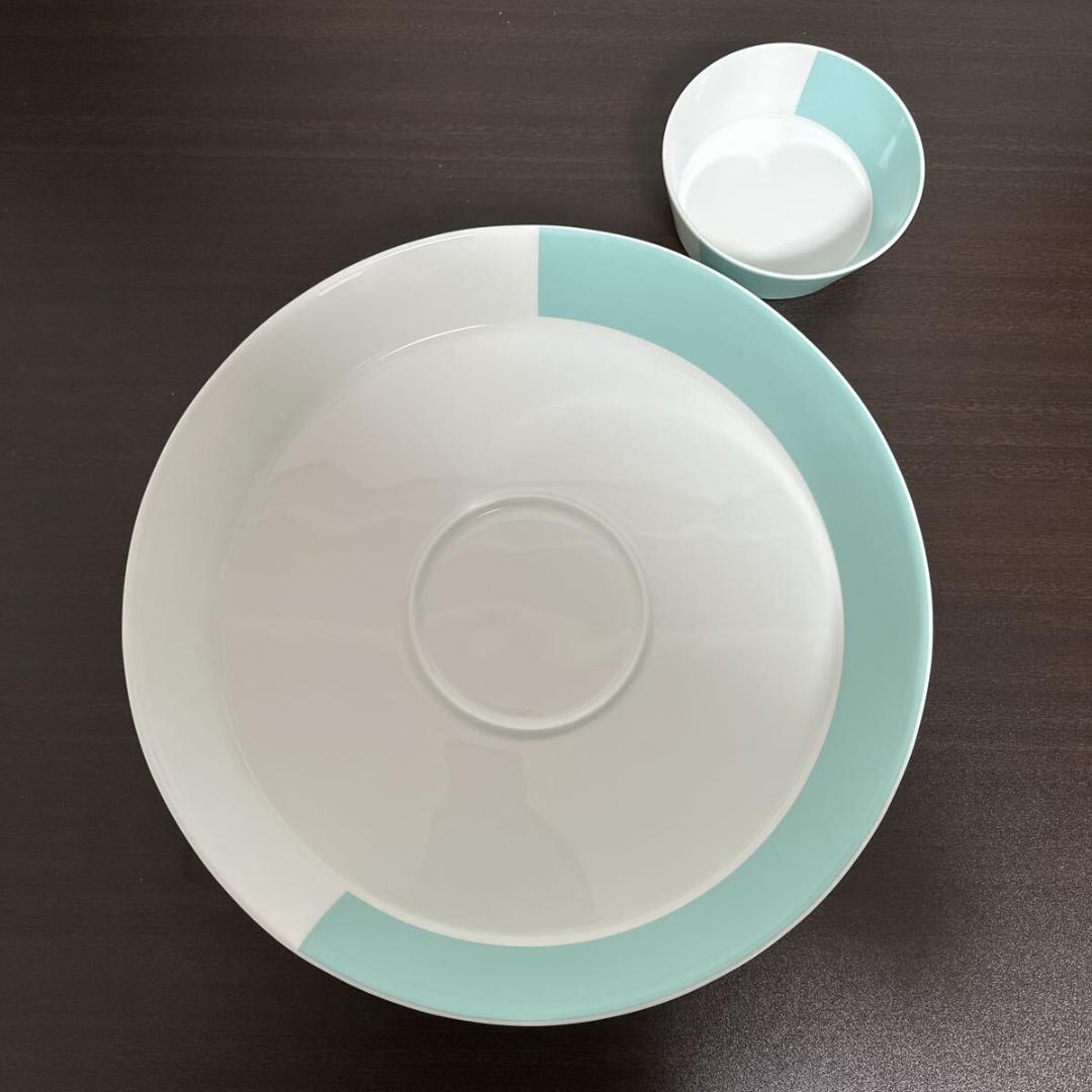 ティファニー カラーブロック オードブル 大皿 直径33㎝ ボウル 2点セット