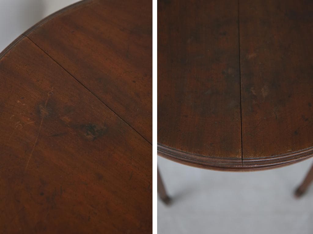 英国アンティーク木製サイドテーブル/オケージョナル机/飾り棚/花台(91-12)