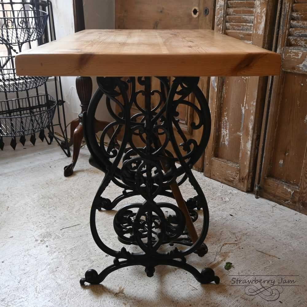 IFU-421 英国アンティーク ミシン台 デスク 勉強机 パソコン台