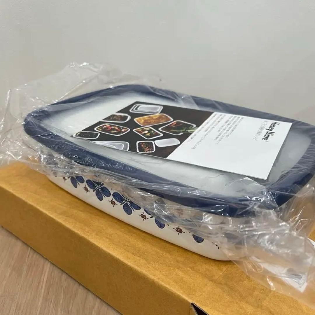 【未使用】富士ホーロー クッカシリーズ 深型角容器M 2個 浅型角容器3点セット