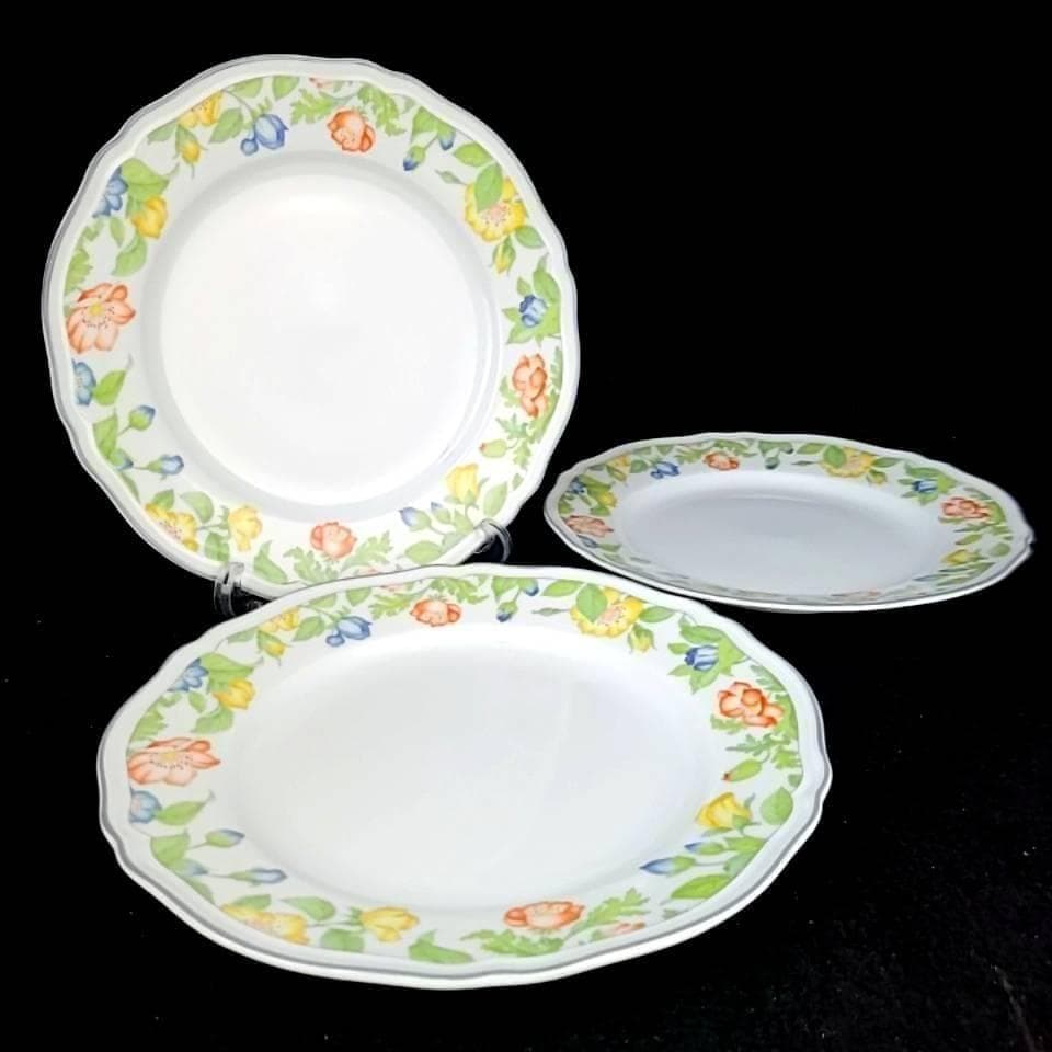 ●美品/リチャードジノリ　花柄　ディナープレート　3枚　大皿 0