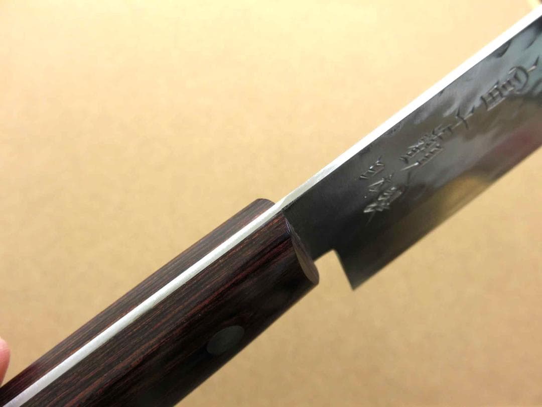 関の刃物 菜切り 薄刃包丁 165mm 鎚目鍛造 本割込 3層鋼 野菜切り 両刃