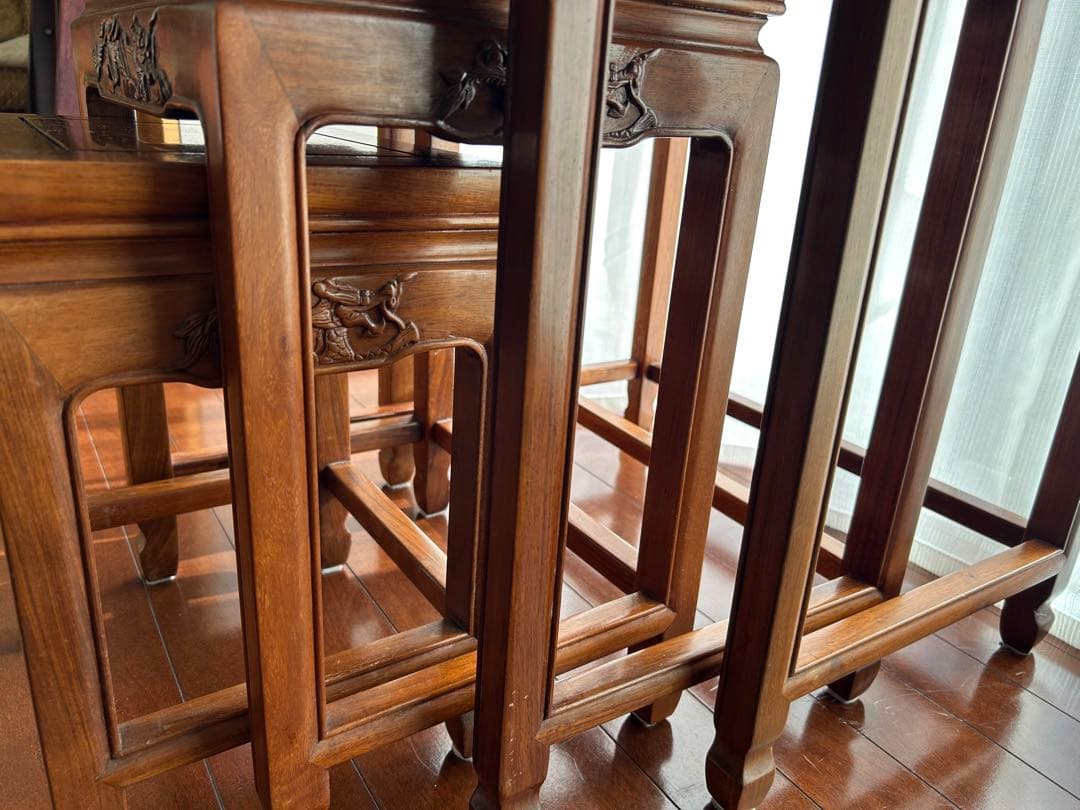 木製ネストテーブル 4点セット