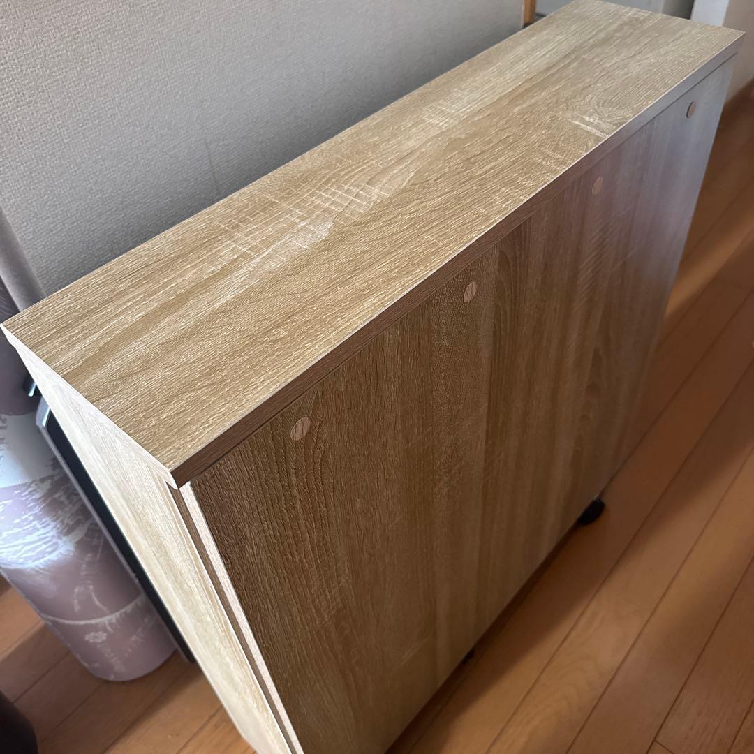 しまうデスク エムール オークナチュラル 組み立て済 (送料込み )