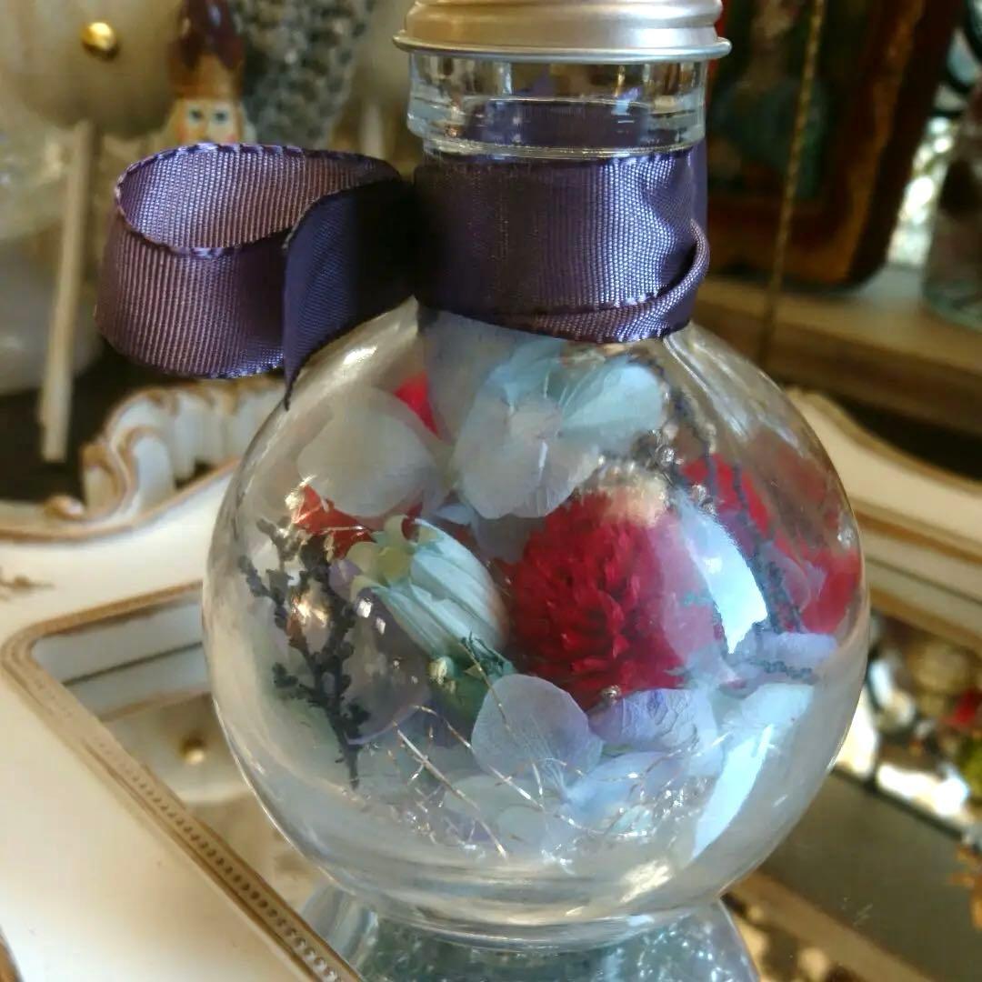 ◆ハーバリウム ＃161 ルビー色の bottle.:*:・'