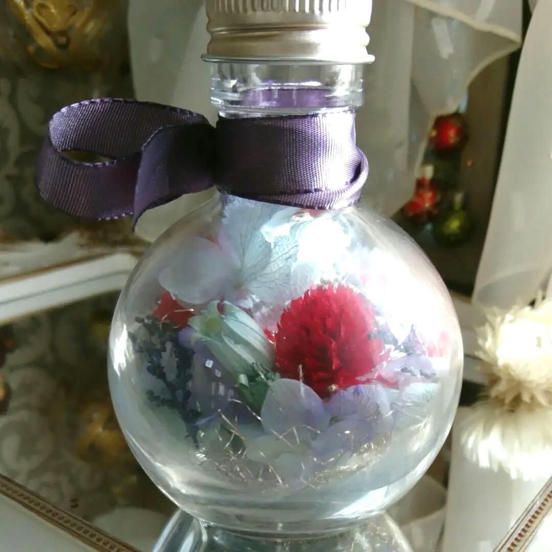 ◆ハーバリウム ＃161 ルビー色の bottle.:*:・'