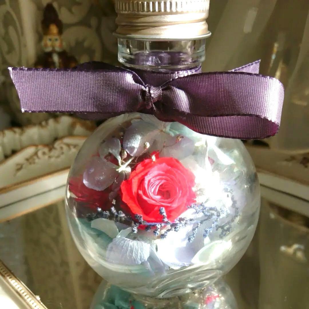 ◆ハーバリウム ＃161 ルビー色の bottle.:*:・'