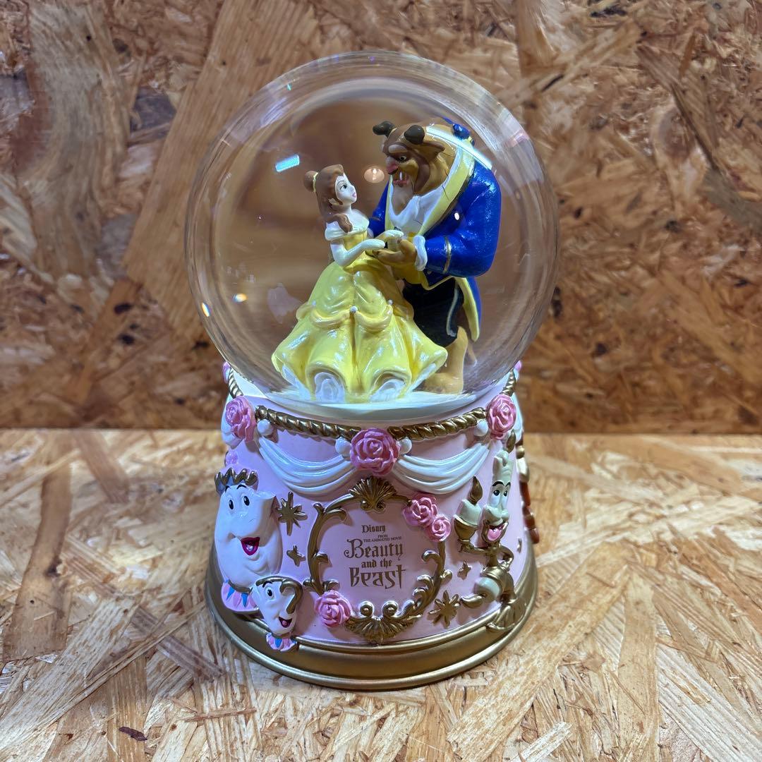 美女と野獣 ベル ルミエール スノーグローブ スノードーム US ディズニー限定」 美女と野獣 “プリンセス・ベル”オルゴール スノー
