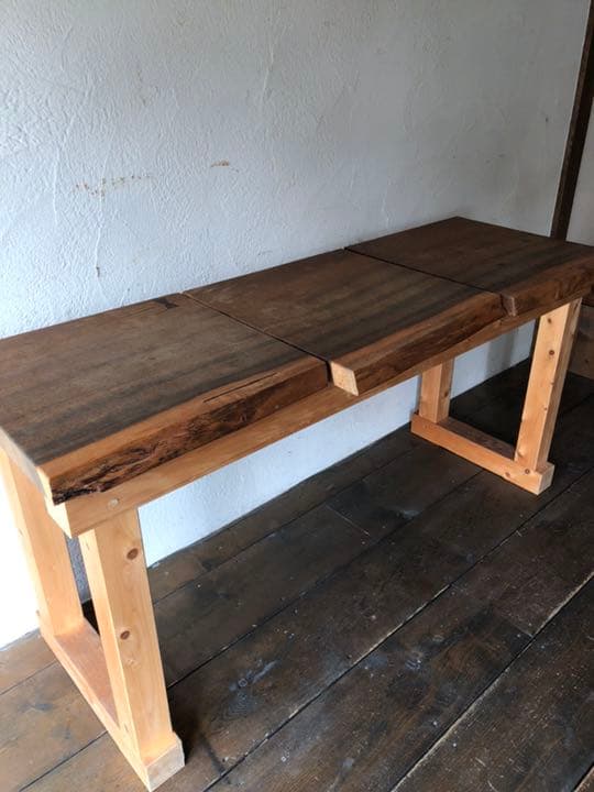 無垢ウォルナット テーブル 特注品 値下げしました❗️