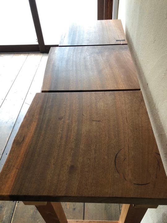 無垢ウォルナット テーブル 特注品 値下げしました❗️