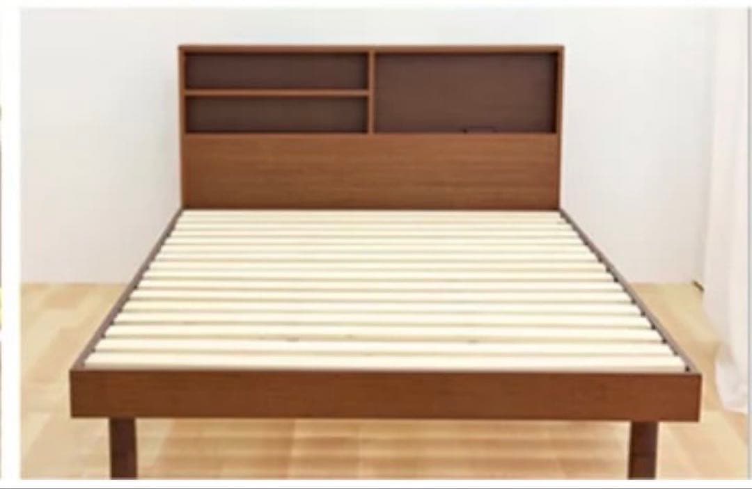 収納棚付きすのこベッドS SKSB-S ブラウン