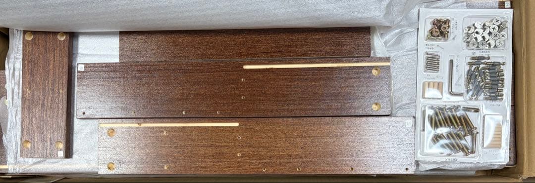 収納棚付きすのこベッドS SKSB-S ブラウン