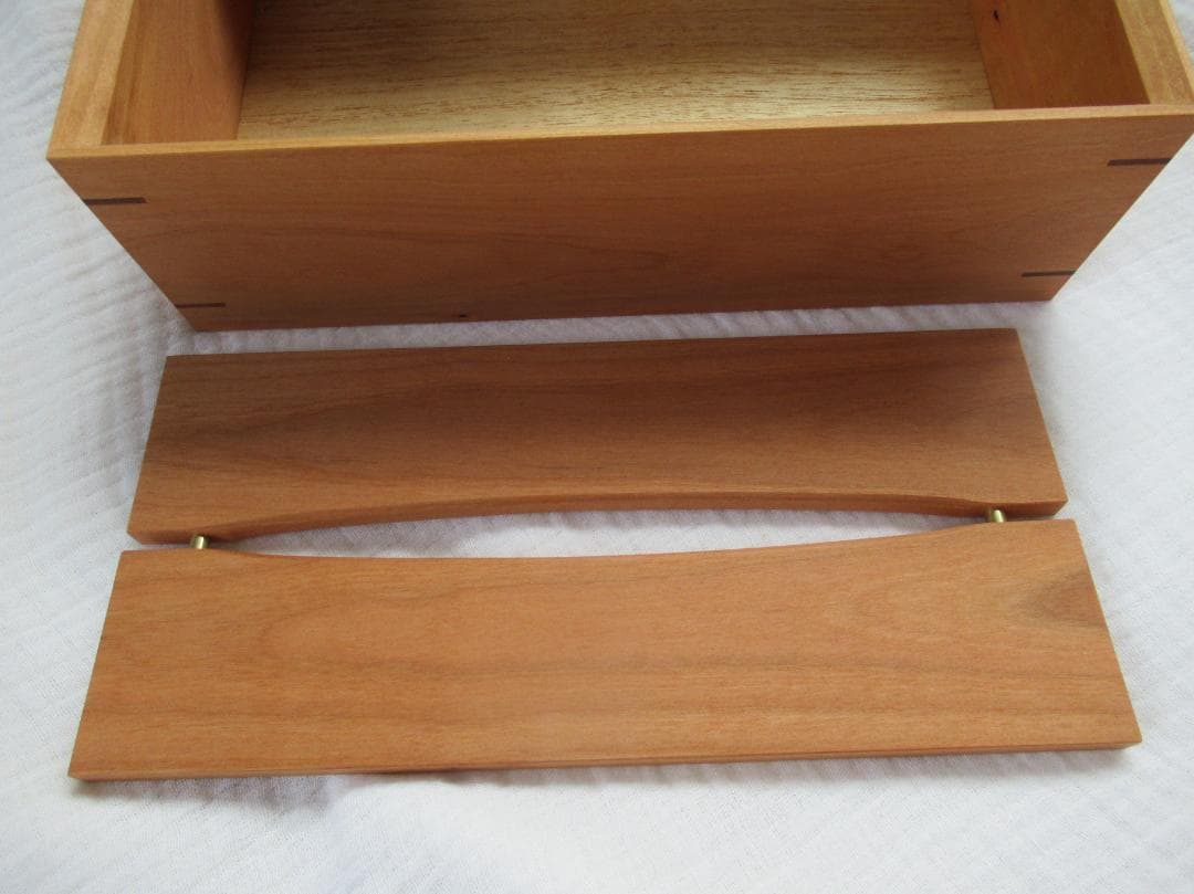 無垢オイル仕上げ 真鍮 ティッシュボックス ティッシュケース 国産 山桜 木製